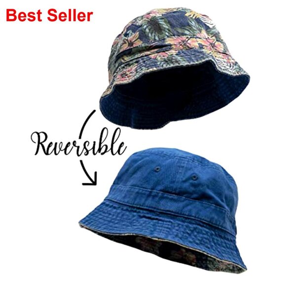 Denim Bucket Hat - Packable Festival Outdoor Sun Protection Cap main image 4